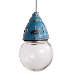 Industrial Glass Globe Pendant