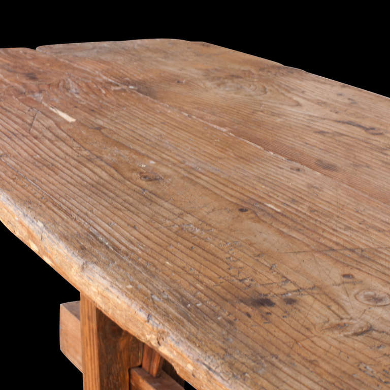 Wood Extra Long Trestle Table