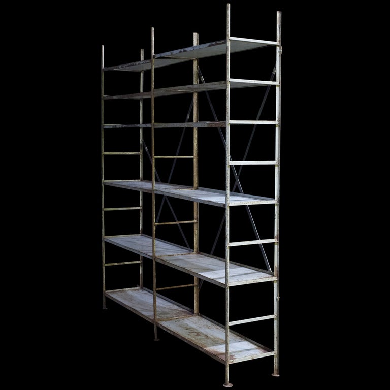 Industrial Primitive Iron Shelving Unit