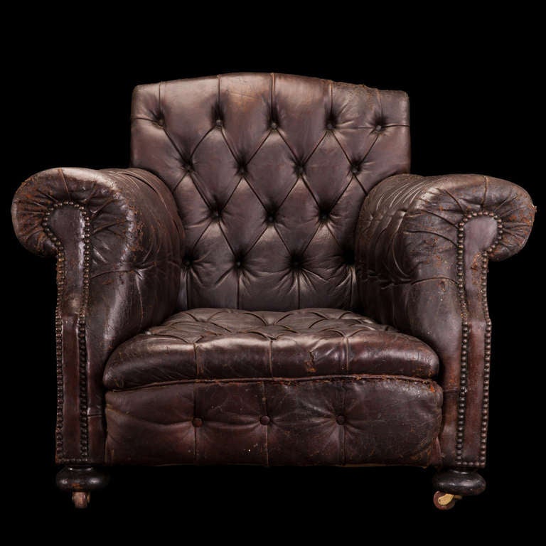 oversized leather club chair