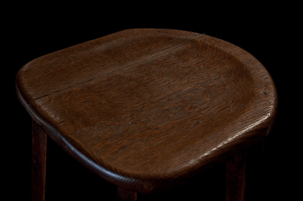 Tall Draftsman Wood Stool