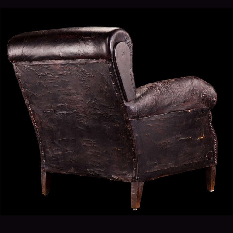 Sedia da biblioteca in pelle oversize 2
