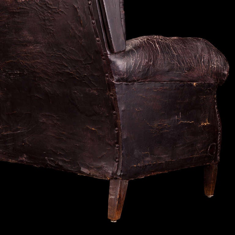 Sedia da biblioteca in pelle oversize 3