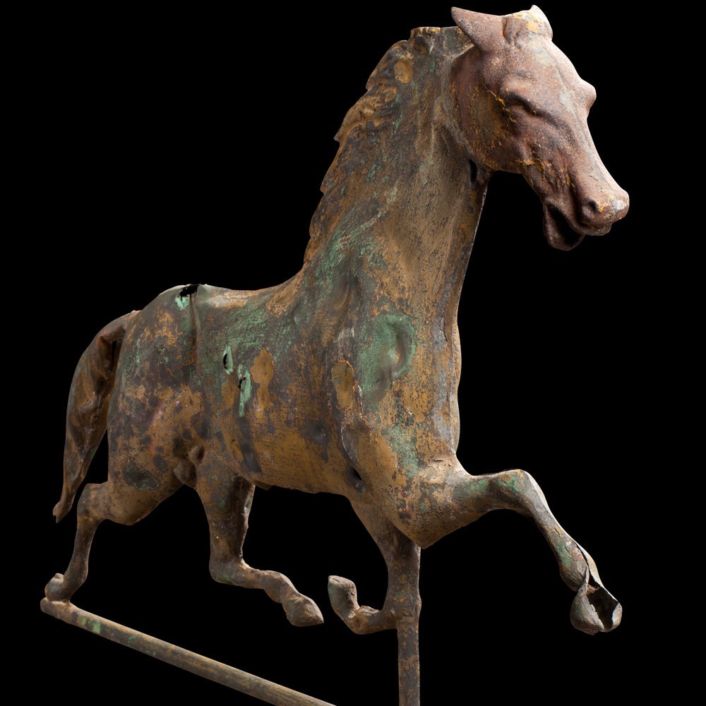 Running Horse Weathervane In Distressed Condition In Culver City, CA