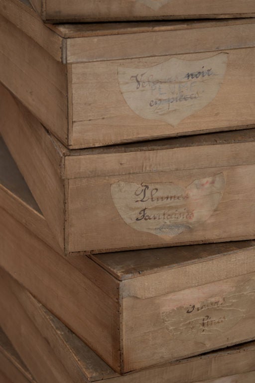 Set of Elegant Wooden Storage Boxes