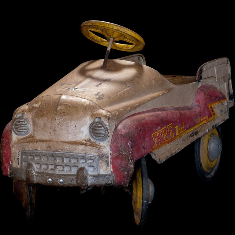 Pressed-metal, full size child's pedal car.