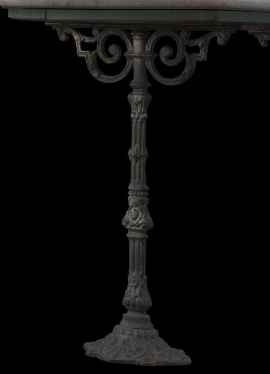 Marble Top Consoles with Cast Iron Base