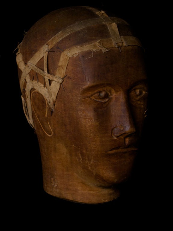 Wood Mannequin Haberdashery Head