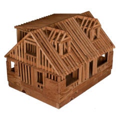Architectural Model of Classic American House