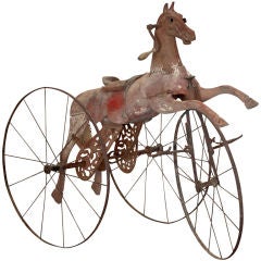 Rare Iron Toy Horse Tri-Cycle