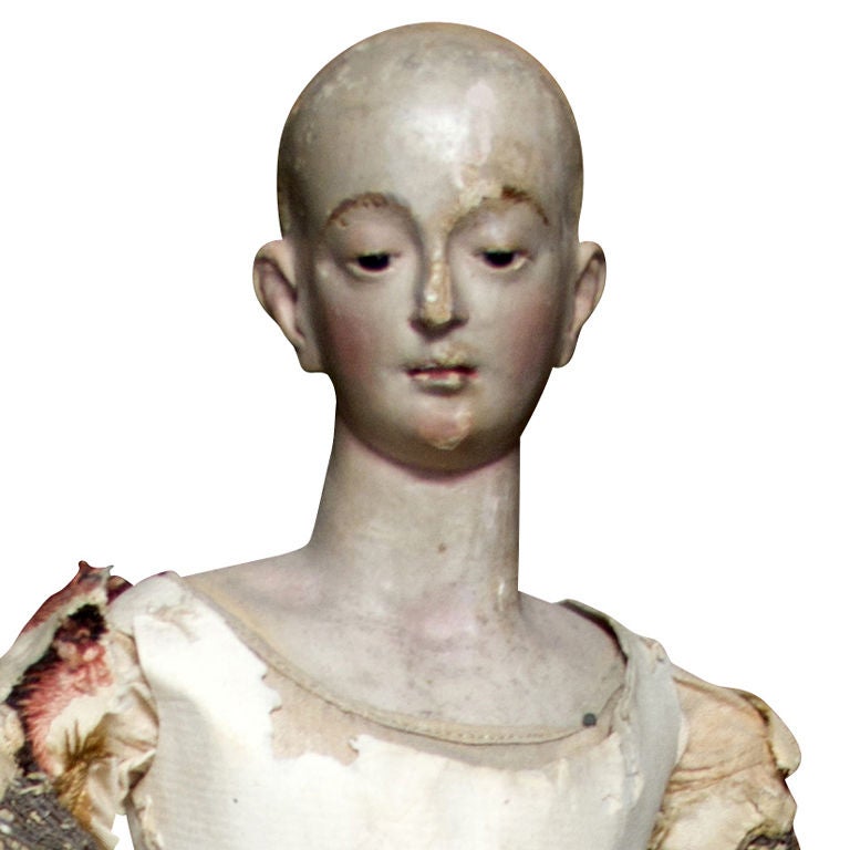 Italian Santo with Detailed Face and Gilded Dress