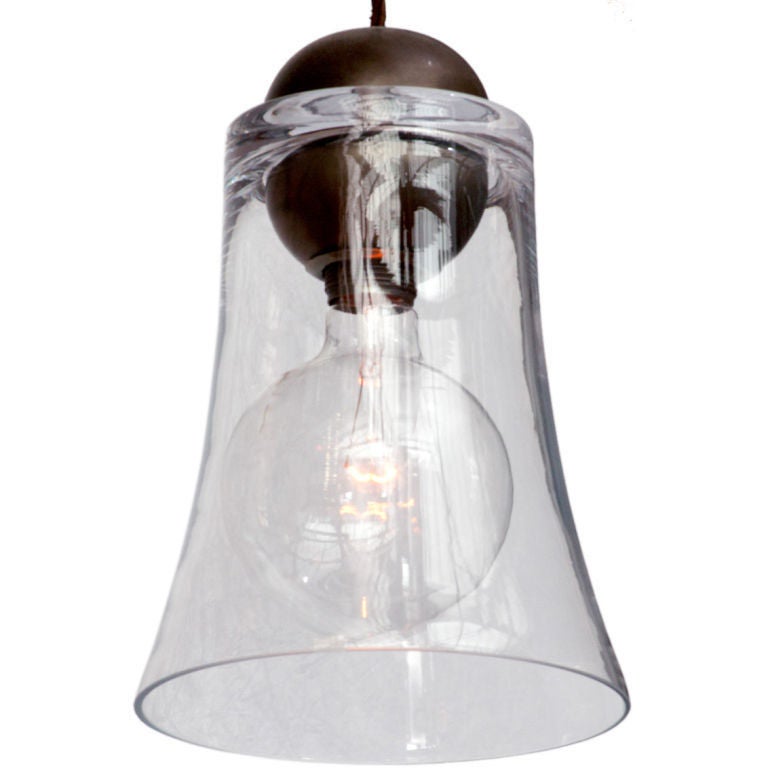Industrial Glass Pendant Light Fixture