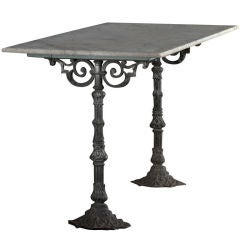 Marble Top Consoles with Cast Iron Base