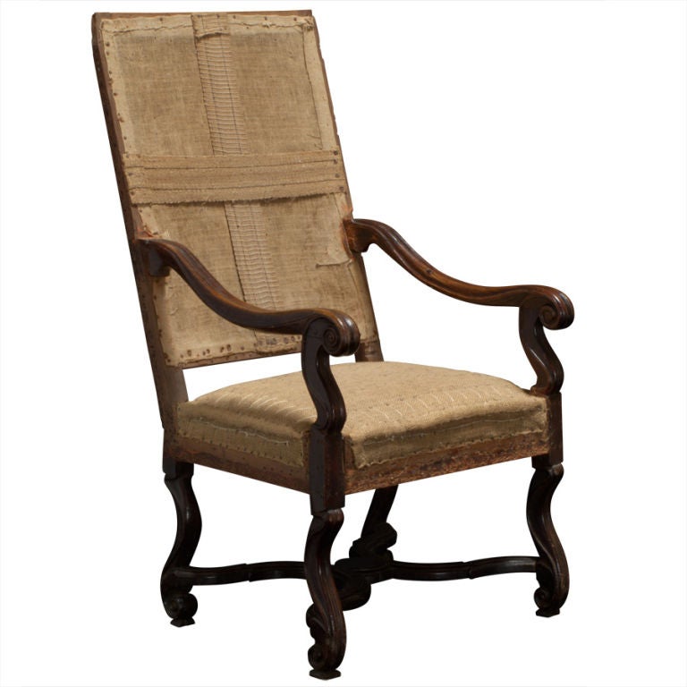 Tall Rolled Arm Library Chair