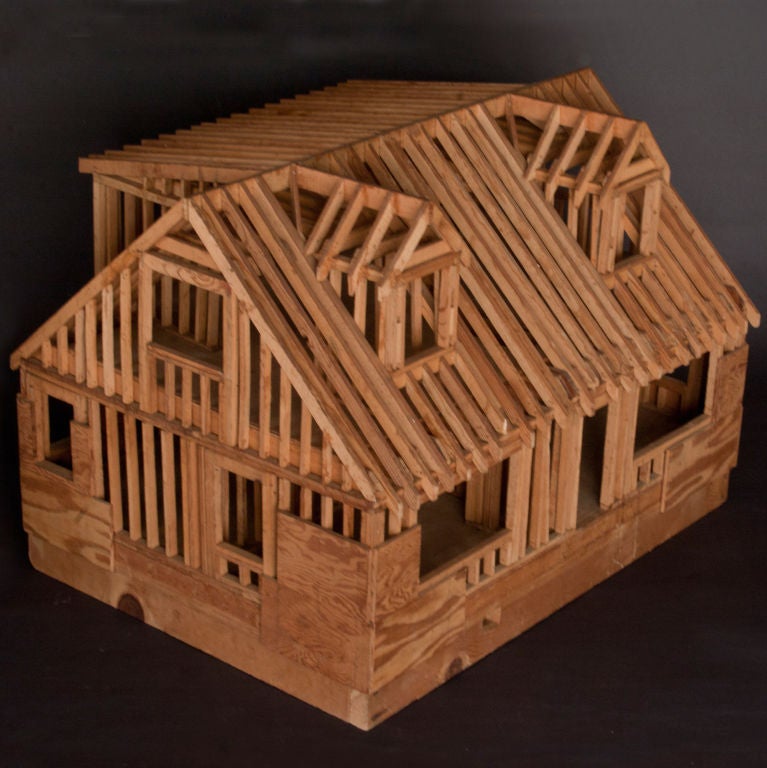 Architectural Model of Classic American House