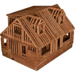 Architectural Model of Classic American House