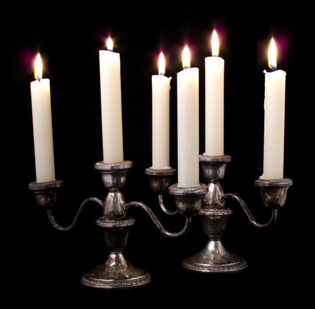 Pair of Silver Candle Holders