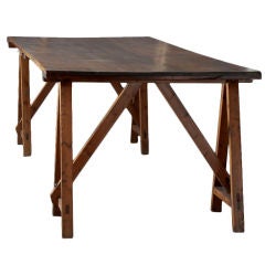 Used Oversized Saw Horse Table