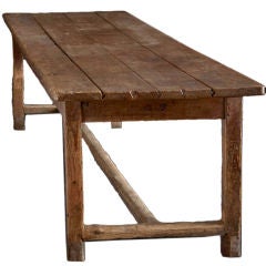 Primitive 19th Century French Monastery Table