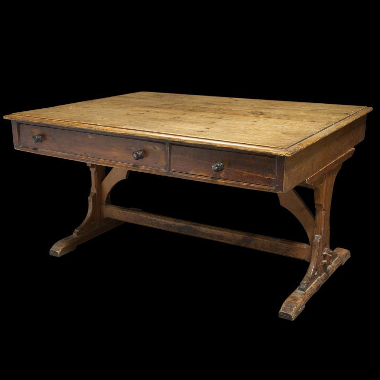 Partners Desk with Unique Base