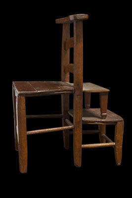 Italian Uniquely Formed Chair / Stepping Stool