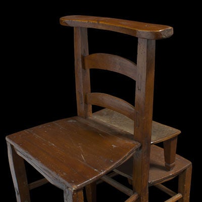 19th Century Uniquely Formed Chair / Stepping Stool