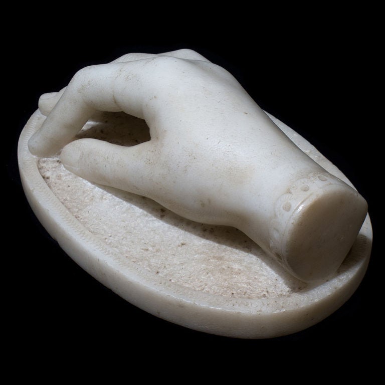 Italian Delicately Carved Marble Hand
