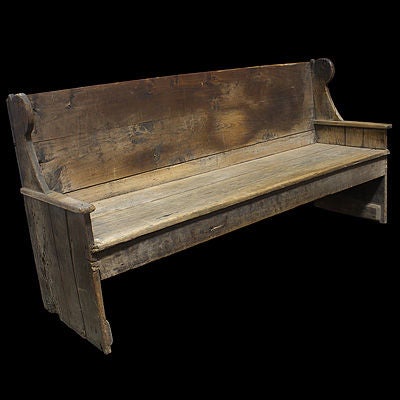 Italian Primitive 18th Century Wood Bench