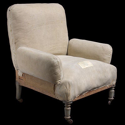 Pair of French Unusual Over Stuffed Chairs