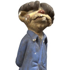 French Paper Mache Sculpture of a Painter French Paper Mache Sculpture of a Painter