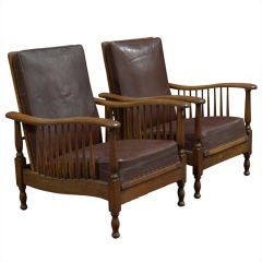 Antique Pair of Arts & Crafts Lounge Chairs
