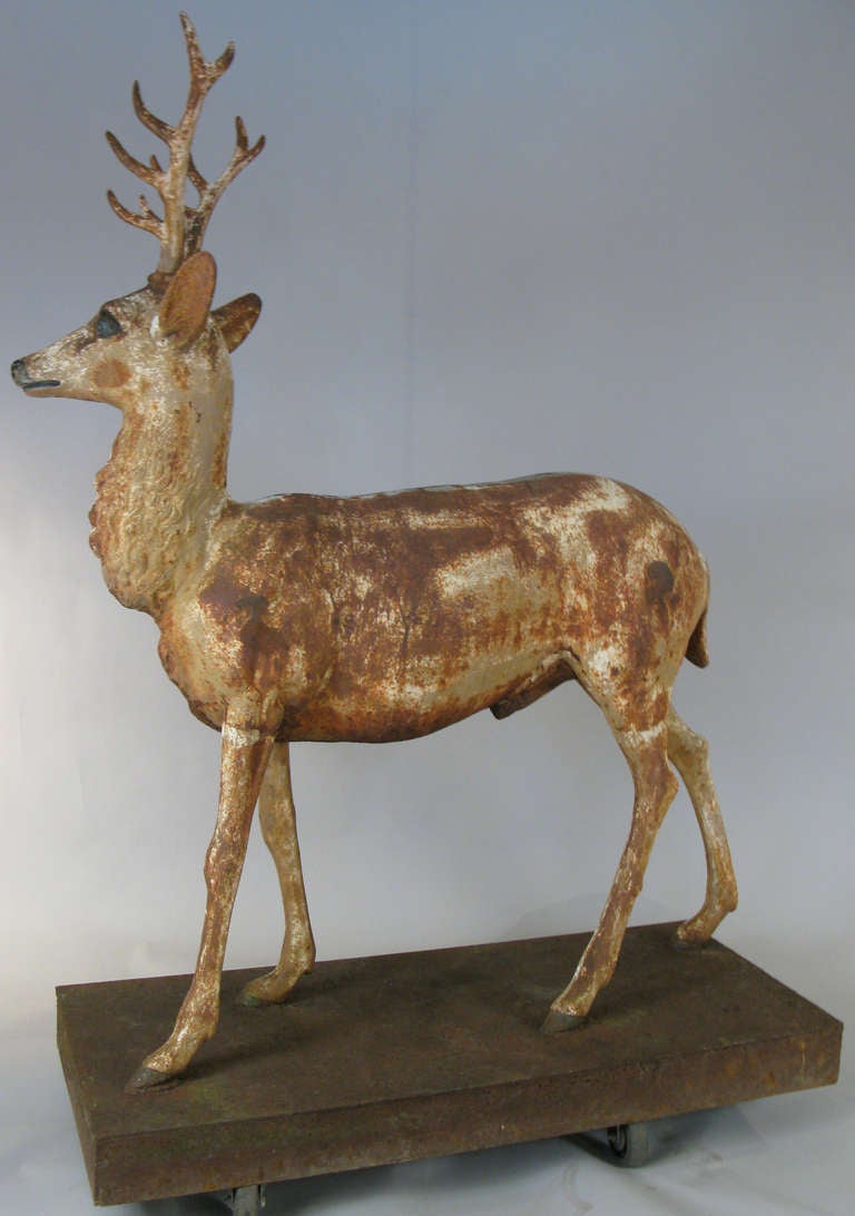 American Cast Iron Stag attributed to J.W. Fiske
