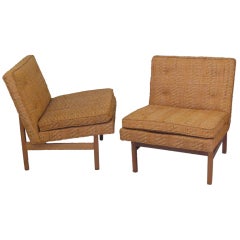 Pair of Armless Lounge Chairs by Milo Baughman