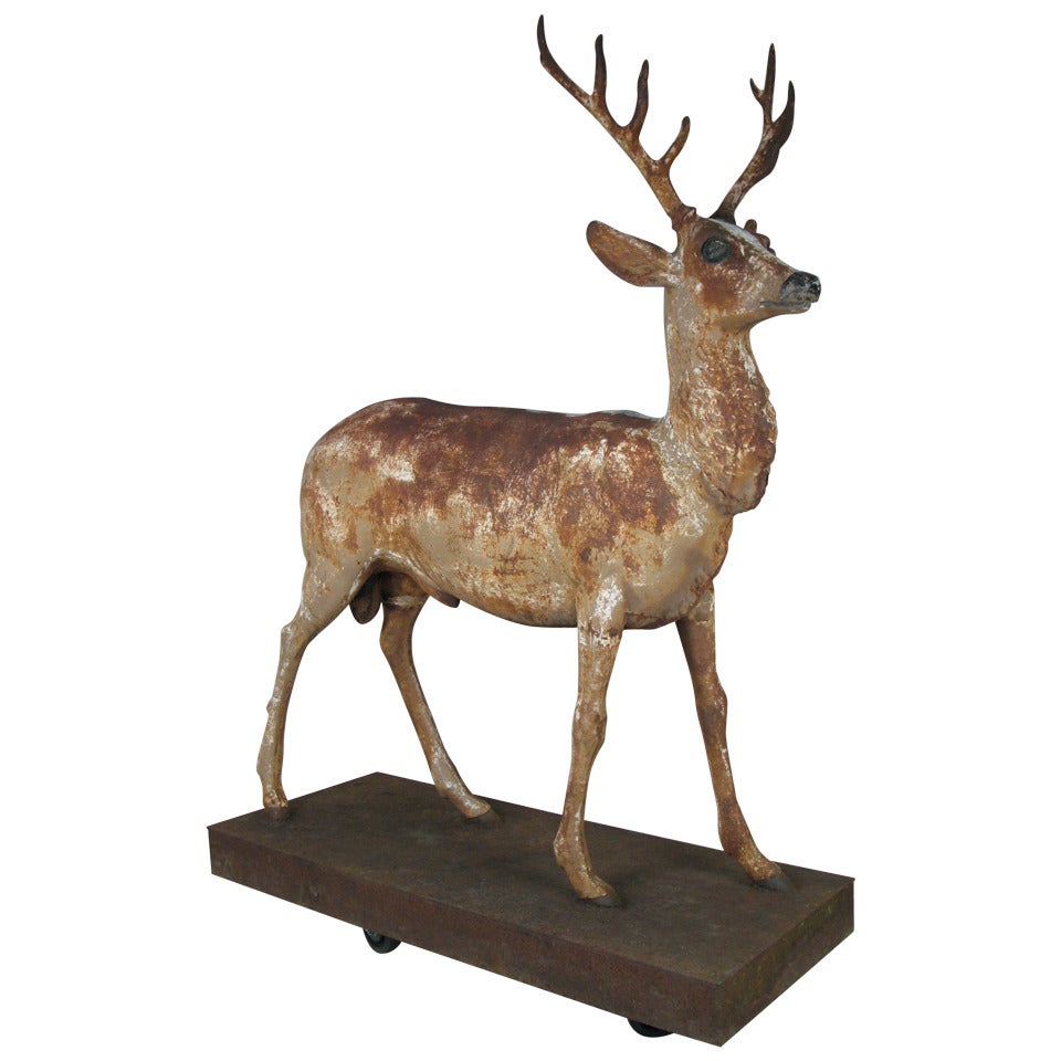 Cast Iron Stag attributed to J.W. Fiske