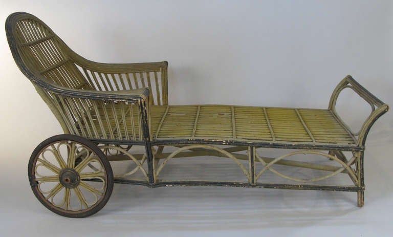 Antique Wicker Chaise Lounge 1