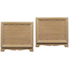 Pair of 1940s Three-Drawer Chests by Grosfeld House