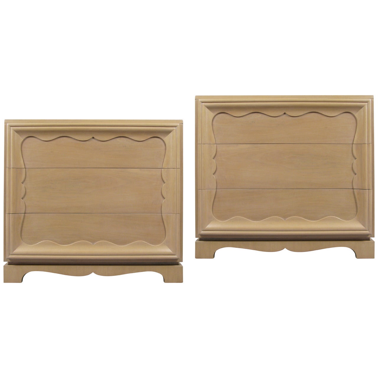 Pair of 1940s Three-Drawer Chests by Grosfeld House