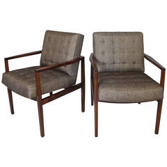Pair of Vintage 1960s Rosewood Chairs by Vincent Cafiero for Knoll