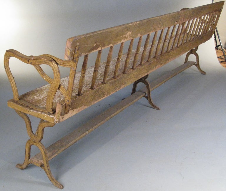 antique railroad bench for sale
