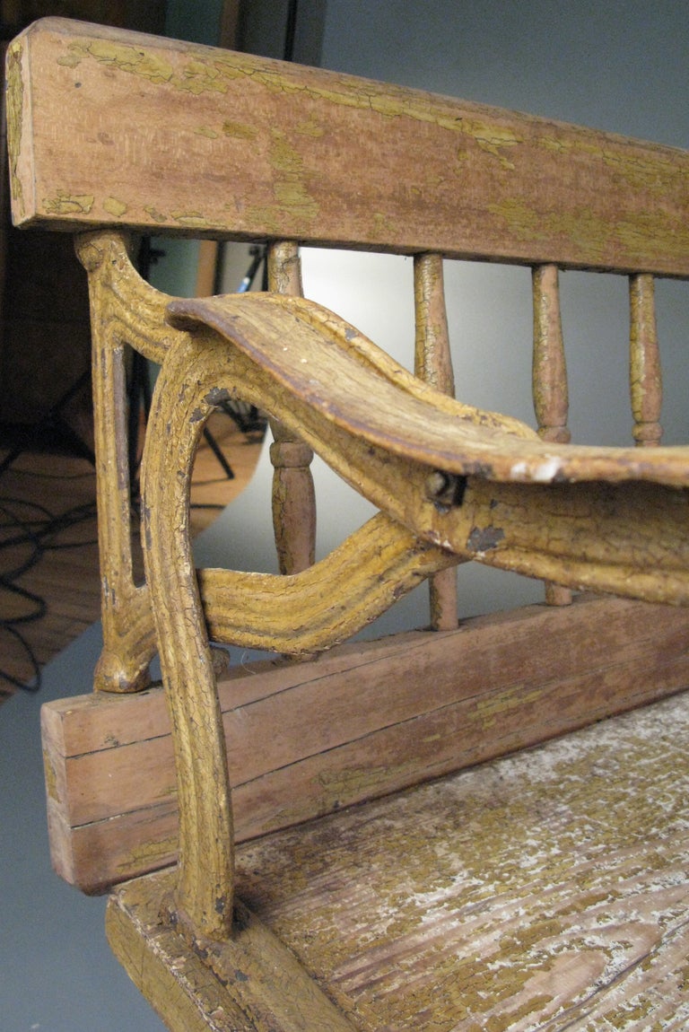 American Antique Cast Iron Reversible Railway Bench