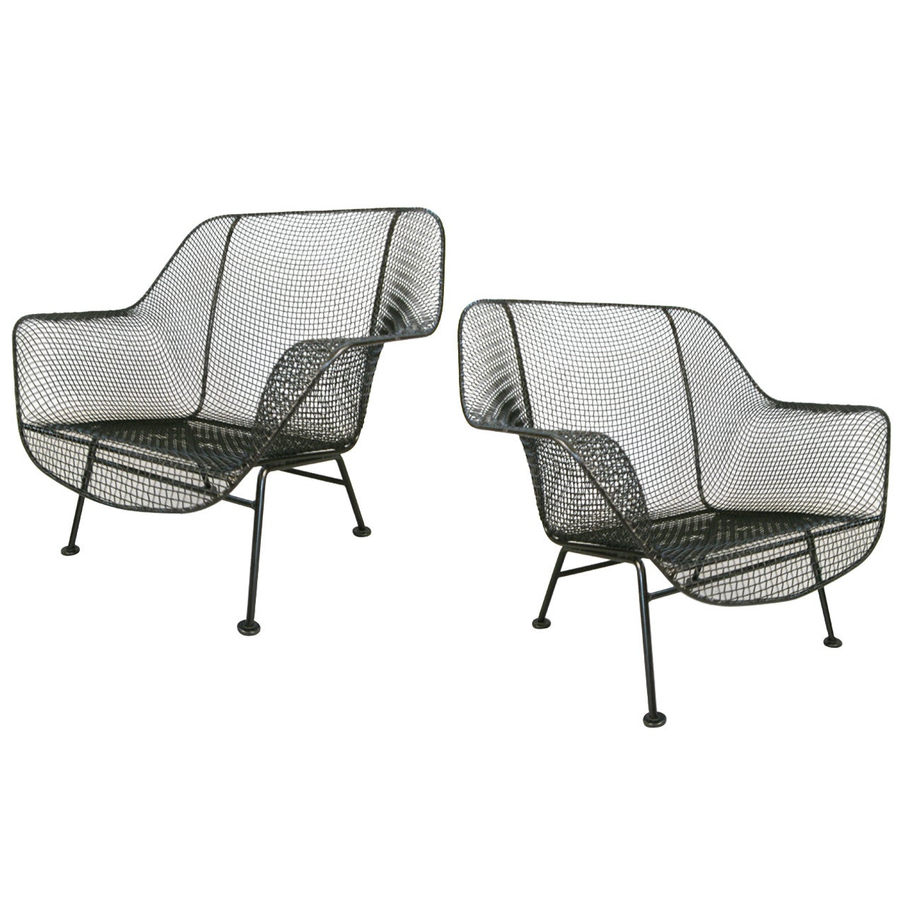 Pair of Vintage 1950s 'Sculptura' Garden Lounge Chairs by Russell Woodard
