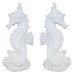 Charming 1940's Plaster Starfish Table Lamps