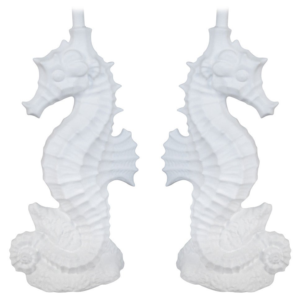 Charming 1940's Plaster Starfish Table Lamps