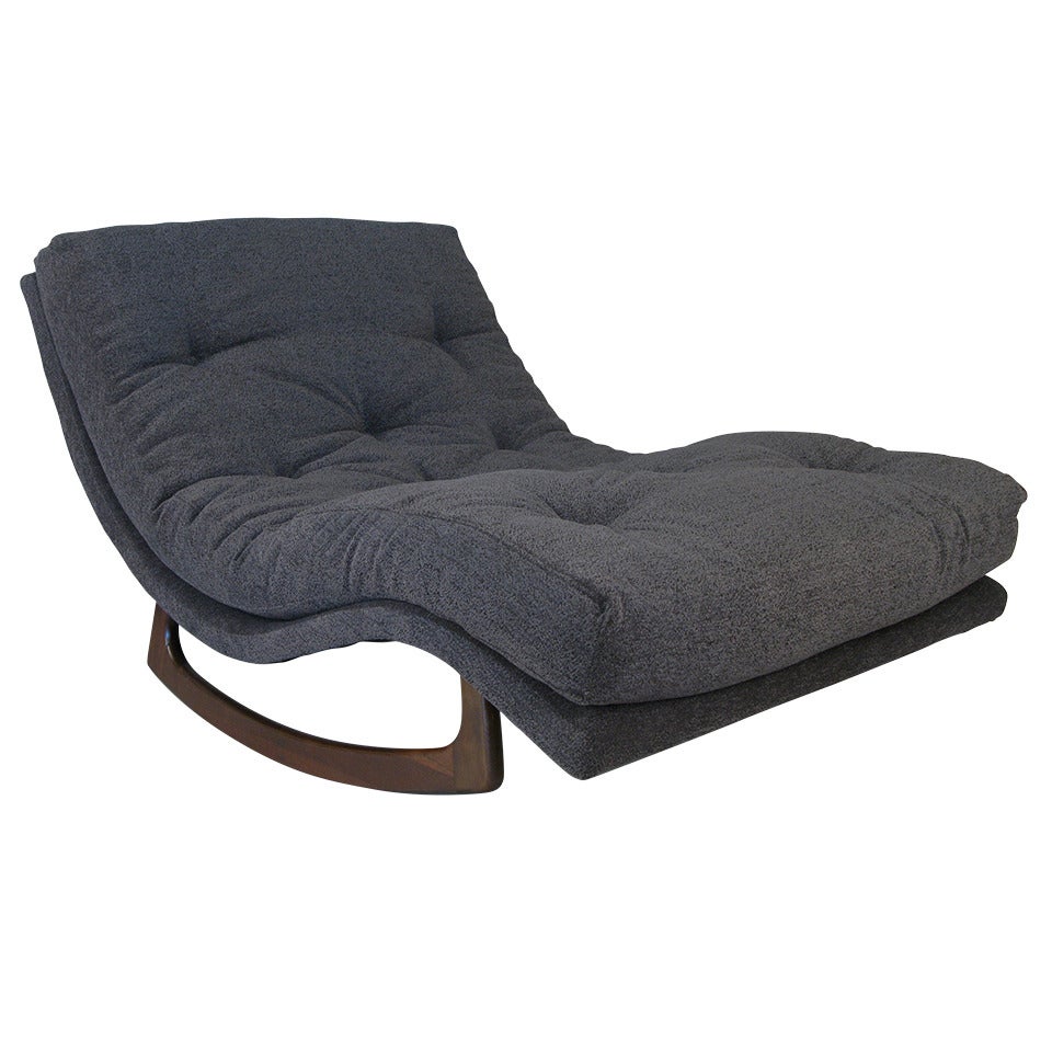 Sculptural Curved Rocking Chaise Lounge by Adrian Pearsall