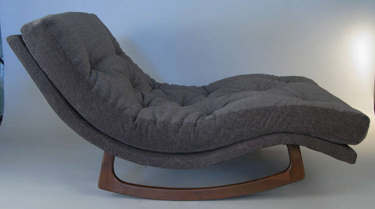 American Sculptural Curved Rocking Chaise Lounge by Adrian Pearsall