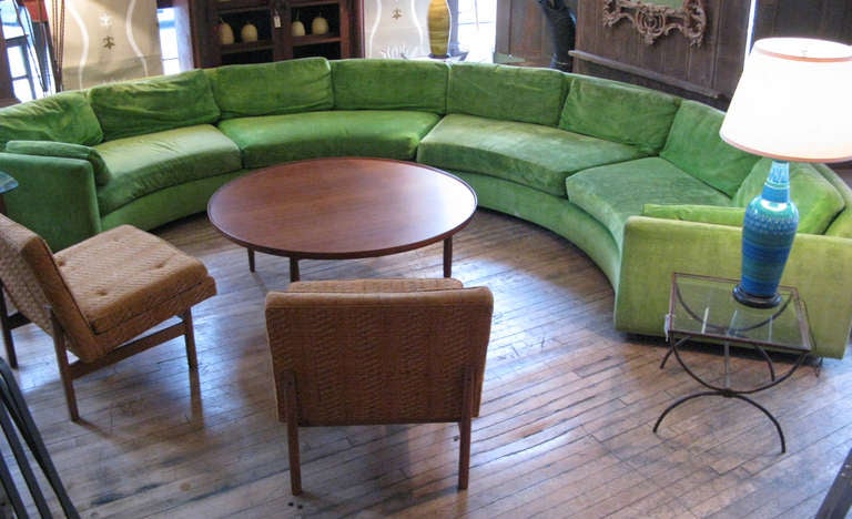 Late 20th Century Semi Circular Curved Sectional Sofa by Milo Baughman