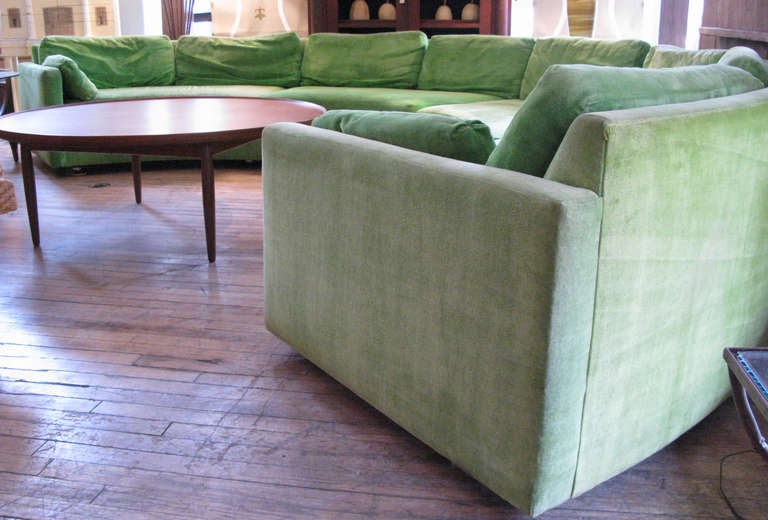 Semi Circular Curved Sectional Sofa by Milo Baughman 1