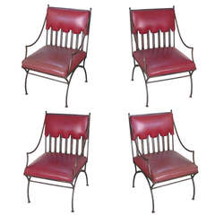 Vintage Set of Four 1940's Garden Lounge Chairs