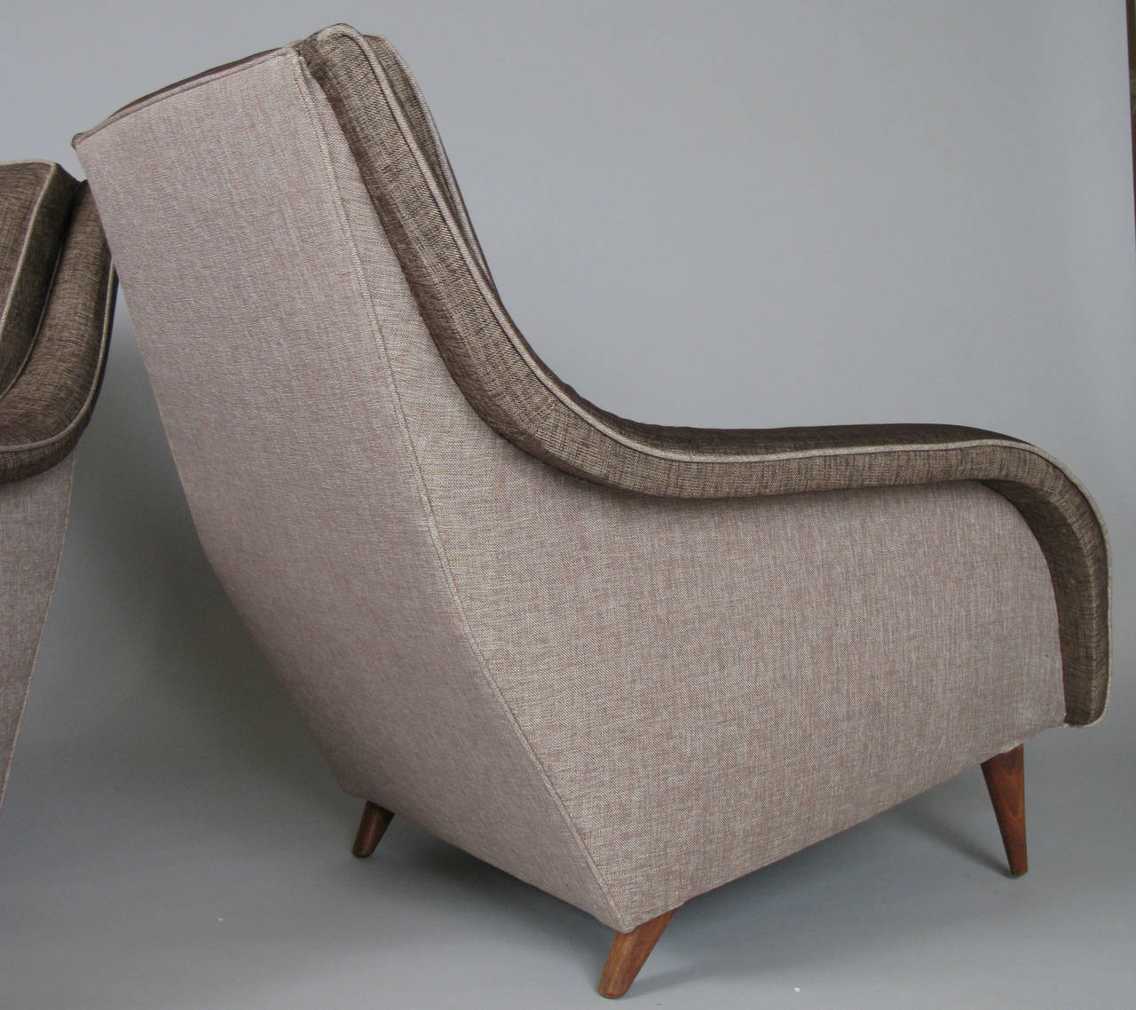 Pair of Stylish 1950s Italian Lounge Chairs 1