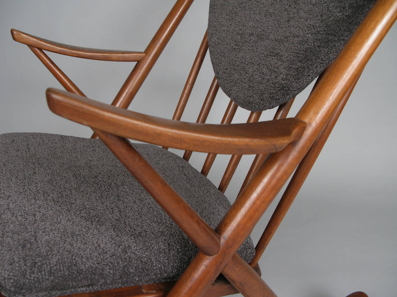 1950s Danish Modern Teak Rocking Chair by Frank Reenskaug 1